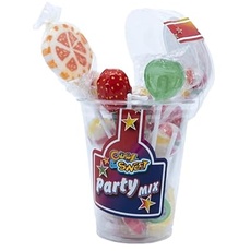 Cool & Sweet Party Mix Becher (Hartkaramellen mit Fruchtgeschmack), 4er Pack (4 x 200 g)