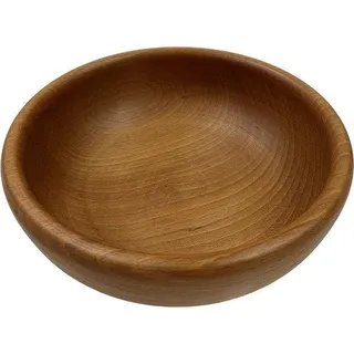 Naturholz Servierschale - Dekorative Obstschale und Salatbowl - Rustikale Holzschale 24cm - Weiß