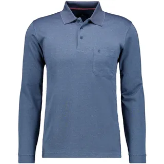 Poloshirt RAGMAN, Herren, Gr. M, blau (marineblau), Piqué, 70% Baumwolle, 30% Polyester, regular fit, ohne Ausschnitt, Shirts Poloshirt
