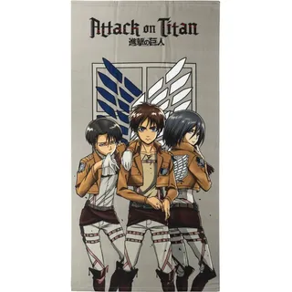 Cerdá Attack on Titan Handtuch 70 x 140 cm grau