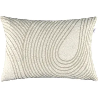 Dekokissen "Lasso", sanftes weiß, bestickt, B:58cm H:1cm L:38cm, Polyacryl, Polyester, Wolle, SCHÖNER WOHNEN-KOLLEKTION, Dekokissen_Sitzkissen_Kissenhüllen, Dekokissen, mit Wollanteil