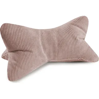 MAGMA Leseknochen INGA, Cord Look, Farbe Rose, 42cm x 22cm, ergonomische Form für Nacken- oder Lendenstütze, Flexible Stütze für Bücher, E-Books oder Tablets