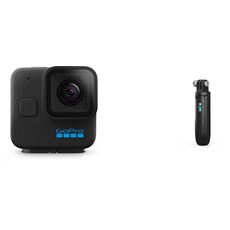 GoPro HERO11 Black Mini – Kompakte, wasserdichte Action-Kamera mit 5,3K60 Ultra HD-Video, 24,7 MP Einzelbildern, 1/1,9-Zoll-Bildsensor & Shorty - Mini-Verlängerungsstange und Stativ schwarz
