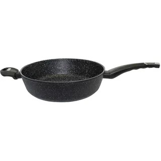 ELO Schmorpfanne Granit Evolution 28 cm mit Gegengriff, Micro-Waben-Struktur, ELODUR® Professional Antihaftversiegelung, induktionsgeeignet, schwarz, Neu