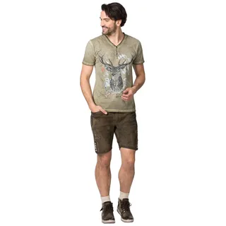 Stockerpoint Herren Trachtenhemd Günther, Sand, Größe XL