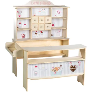 Verkaufsstand mit Zubehör 2 St braun