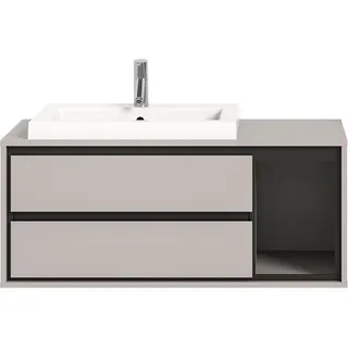 INOSIGN »Skygge, Breite 100 cm, inkl. Mineralguss-Waschbecken, 2 Schubkästen«, (2 St.), Hängeschrank, Unterschrank, Badmöbel, Badschrank, Schrank, Bad