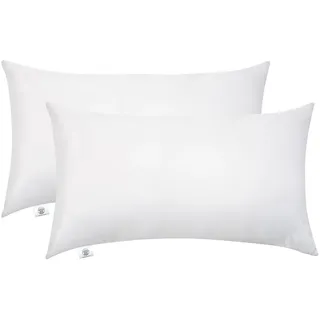 Makimoo Kopfkissen 2er Set 30 x 50 cm, Kissen für Bett und Dekokissen, Polyester Innenkissen Füllkissen for Sofakissen Zierkissen