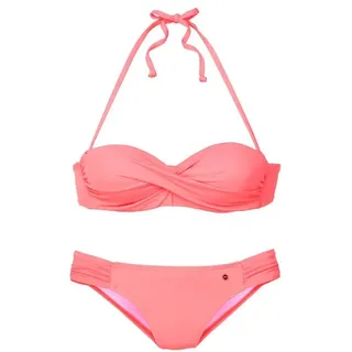 s.Oliver Bügel-Bandeau-Bikini mit Raffung, orange