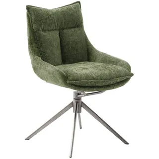 MCA PARKER 4 Fuß Stuhl Edelstahl/Stoffbezug 360° drehbar