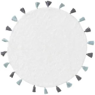 Lytte Kinderteppich waschbar Malu Blau ø 80 cm rund , Textil , Beton Optik , Rund , 80x80 cm , Oeko-Tex® Standard 100 , für Fußbodenheizung geeignet , Teppiche und Böden, Teppiche, Kinderteppiche