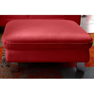 COTTA Hocker "Driver" mit edlen Metallfüßen, rot