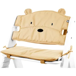 Tinydo Hochstuhl Sitzkissen für Hauck Alpha - ergonomisches Memory-Schaum Kissen zur Rückenentlastung, extra dicke Polsterung - Sitzverkleinerer Auflage ohne Verrutschen (Bär/Beige)