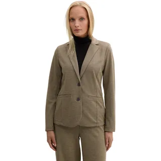 TOM TAILOR Damen Jersey Jacquard Blazer, 36987 - Cargo Beige Mini Pepita, XXL