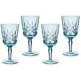 Nachtmann Nachtmann, 2-teiliges Weingläser-Set, Blaue Cocktailgläser/Weingläser, Kristallglas, 355 ml, Aqua, Noblesse Colors, 105219