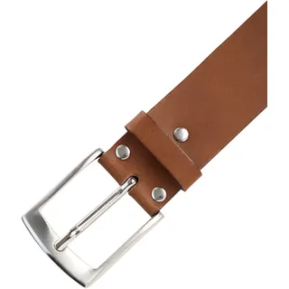 Ledergürtel H.I.S, Herren, Gr. 95, cognac, Leder, unifarben, Basic, Gürtel Ledergürtel, im zeitlos edlem Look - NEU bis Gr. 145 verfügbar