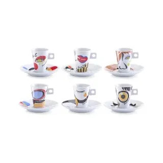 Zeller Faces Kaffeeservice 12-tlg. mehrfarbig