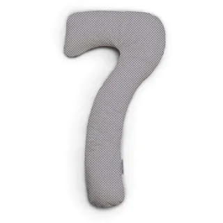 Theraline my7 Ersatzbezug für Seitenschläferkissen, Bezug aus 100% Baumwolle, Farbe: Punkte Grau
