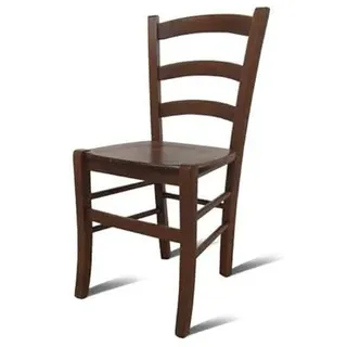 Dmora - Klassischer Holzstuhl, für Esszimmer, Küche oder Wohnzimmer, Made in Italy, cm 44x45h87, Sitzhöhe cm 47, Nussbaumfarbe