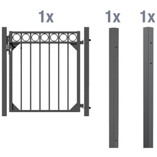 Bild von Zauneinzeltür Circle 96,5 x 100 cm anthrazit