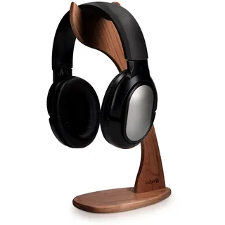 kalibri Kopfhörerhalter Kopfhörerständer Universal aus Holz - Kopfhörer Halter Gaming Headset Halterung - On Ear Headphone Stand - in Walnussholz
