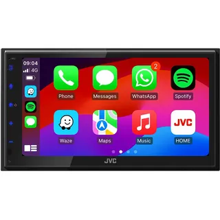 JVC KW-M695DBW Doppel-DIN Moniceiver mit DAB+, Wireless Apple CarPlay & Android Auto