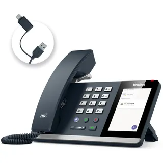 Yealink MP45 USB Teams-Telefon, schnurgebundenes Tischtelefon für die Arbeit, Zertifiziert durch Microsoft Teams Skype for Business System, Stromversorgung durch Computer über USB-A/C