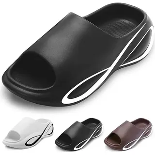 Sandalen Uni flip flops hochwertiges EVA Material schwarz 44-45 - Schwarz