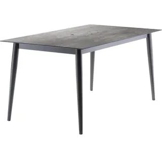 Sieger Gartentisch Rechteckig Eisengrau Beton Hell 160 cm x 90 cm