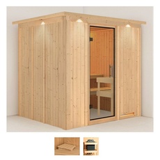 Bild Sauna »Solida«, (Set), ohne Ofen beige