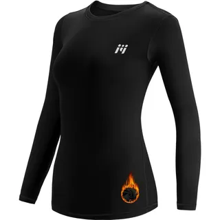 MEETWEE Damen U4s Shirt, Schwarz Hemd, M EU