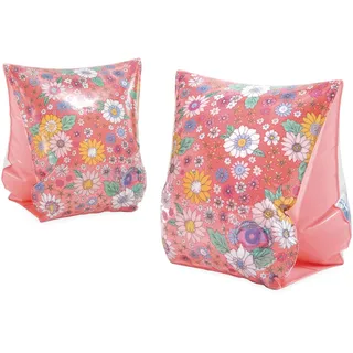 Intex 56669 Schwimmflügel für Kinder, 3-6 Jahre, 23 x 15 cm, Robustes Vinyl, 2 Luftkammern, süßes Blumenmuster, für Pool und Strand
