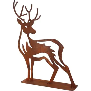 Esschert Design Gartenfigur Rost Hirsch Metall 47cm Dekoration - Bronze
