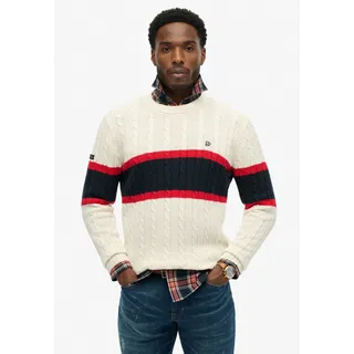 Superdry Strickpullover »Cotton Stripe Cable Jumper«