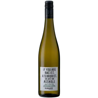 Emil Bauer Sauvignon Blanc "If you are racist, a terrorist or just an asshole - don't drink my Sauvignon Blanc!", Trockener Weißwein aus der Pfalz (1 x 0.75l)