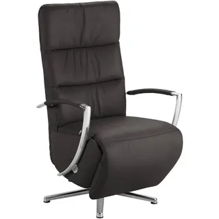 Cantus Relaxsessel , Mokka , Leder , Echtleder , Color-Finish-Leder , 64x112x80 cm , Fußauswahl, Lederauswahl, Stoffauswahl, Relaxfunktion , Wohnzimmer, Sessel, Ledersessel