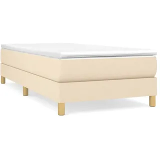 vidaXL Bettgestell Creme 90x200 cm Stoff