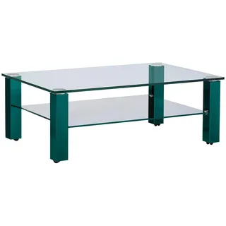 Couchtisch , Blau, Grün , Metall, Glas , rechteckig , eckig , 70x42.5x110 cm , Wohnzimmer, Wohnzimmertische, Couchtische, Couchtische Glas