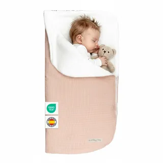 MIMUSELINA Einschlagdecke Babyschale Winter Universal | 2-in-1 Fußsack (92x46 cm) & Decke (92x92 cm) | Weiche Baumwolle für Babyschale, Kinderwagen & Babybett