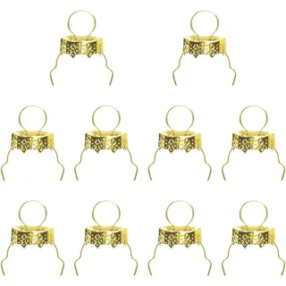 Milageto 100 x -Ornament-Kappen, Zubehör, rund, zum Aufhängen, Elegante dekorative Kappen, Gold, für Weihnachtsbaum-Partys, Dekoration, 12 Mm