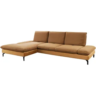 Moderano Ecksofa , Gelb, Goldfarben , Metall , Ottomane links, L-Form , 304x176 cm , Typenauswahl, Fußauswahl, Lederauswahl, Stoffauswahl, Sitzqualitäten, seitenverkehrt erhältlich, Rücken echt, individuell planbar, Armteil links, Armteil rechts , Wohnzimmer, Sofas & Couches, Wohnlandschaften, Ecksofas