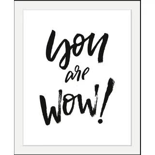 Bild QUEENCE "Spruch", bunt (farbe rahmen: schwarz, farbe bild(er): bunt), B:50cm H:70cm T:3cm, Acrylglas, Holz, Papier, Bilder, Bild, HD Premium Poster-Druck inkl. Holzrahmen