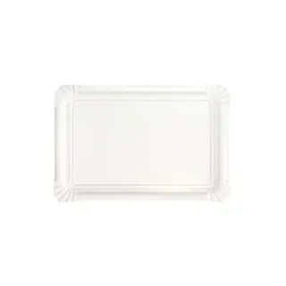 Hos Pappteller, rechteckig, Teller aus unbeschichteten Recycling Karton mit Decklage aus Zellstoff, 1 Karton = 2 Packungen à 125 Stück, 24 x 33 cm
