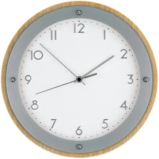 AMS Funk-Wanduhr, Holz, Mehrfarbig, 35 x 35 x 12 cm