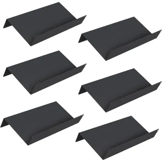 FUNSUEI 6 Stück Frei verstellbare Gewürzregal Schublade, 23 x 11 x 4 cm Schwarz Gewürze Schubladeneinsatz Metall, Gewürzeinsatz Küchenhelfer Schublade Organizer für Gewürzgläser, Küchenutensilien
