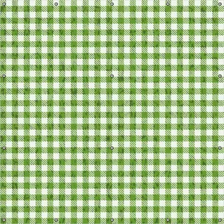 Wallario Outdoor-Poster für Garten oder Balkon, Motiv Muster einer Tischdecke in grün und weiß kariert, in ca. 180 x 180 cm - Grün