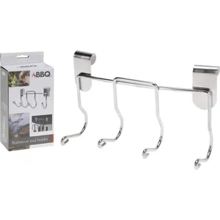 ORION Hängeleiste Hakenleiste zum Aufhängen über die Tür für Küchen / Badezimmer Handtuchhalter - Silber