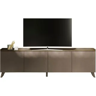 INOSIGN Lowboard INOSIGN "Tray, Breite 241, TV-Bank mit 4 Türen", braun (bronzo, mercure nb holzstruktur), B:241cm H:72cm T:42cm, Sideboards, Lowboard, Top "Tablet", Push-to-open Funktion