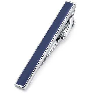 HONEY BEAR Hochwertig Herren Krawattennadel Krawattenklammer Tie Clip aus Edelstahl, Marine Blau,MEHRWEG