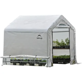 ShelterLogic Foliengewächshaus Stahl Weiß Kunststoff 3,24 m2